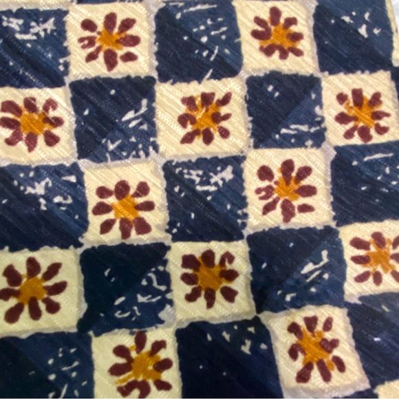 Gap Blue & Beige ๐ฏ% Silk Tie 4โ Wide 57โ Long Artistic Print GUC - Picture 2 of 5